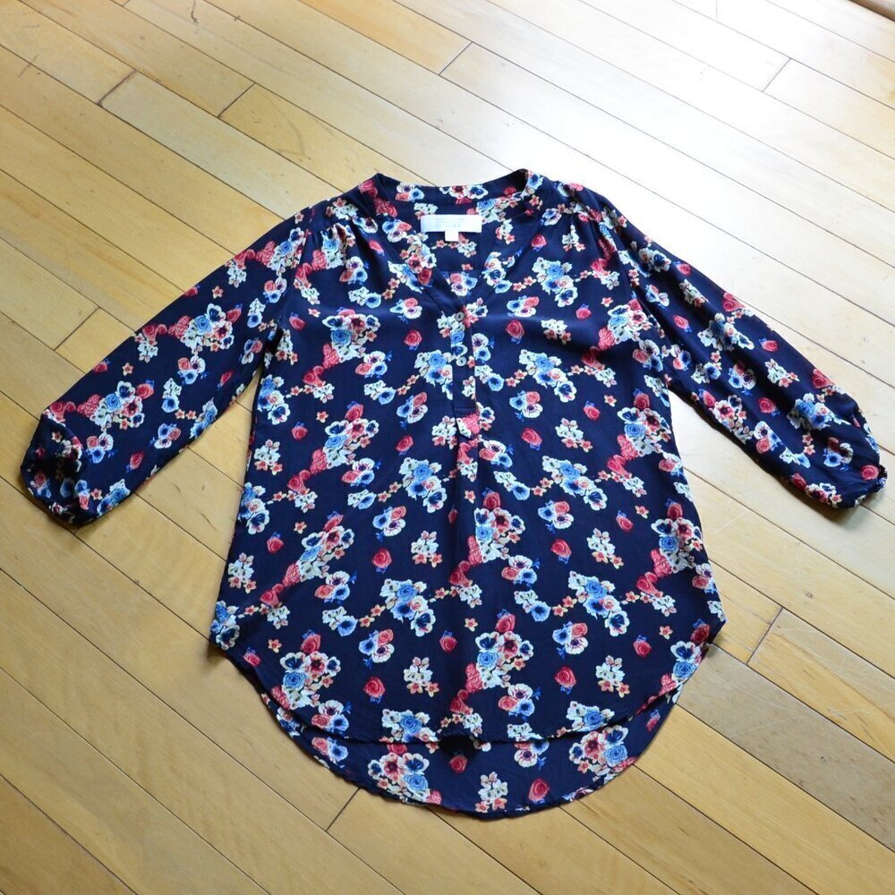 Amour Vert for Stitch Fix Floral Silk Blouse S